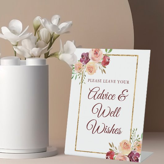 Signe De Table Bourgogne Gold Floral Chic Automne Mariage Conseil