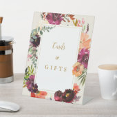 Signe De Table Bourgogne + Pêche Aquarelle Mariage Floral (In SItu)