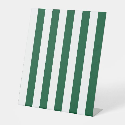 Signe De Table Bouteille vintage classique Vert & Blancs (Recto)