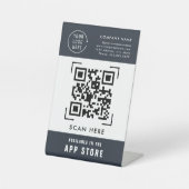 Signe De Table Boutique d'applications d'analyse de code QR | Log (Recto)