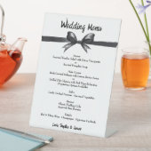 Signe De Table Bow noir et blanc | Mariage élégant | Monochrome (In SItu)