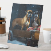 Signe De Table Boxeur Sleigh Noël Décor (In SItu)