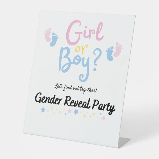 Signe De Table Boy or Girl? Gender Reveal  (Recto)