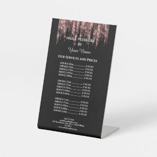 Signe De Table BrandingListe des prix Nails Culot noir et blanc