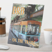 Signe De Table BRB Sur Le Train Wuppertal Floating Train (In SItu)