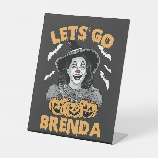 Signe De Table Brenda Éffrayant Halloween Kamala Harris (Recto)