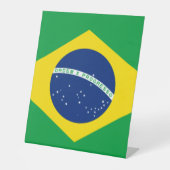 Signe De Table Brésil Drapeau Football Soccer Patriotique (Recto)