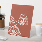 Signe De Table Brick Red Shabby Chic Wedding Table Sign (In SItu)