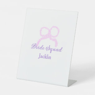 Signe De Table Bride escouade rose parties scintillant arc étoile