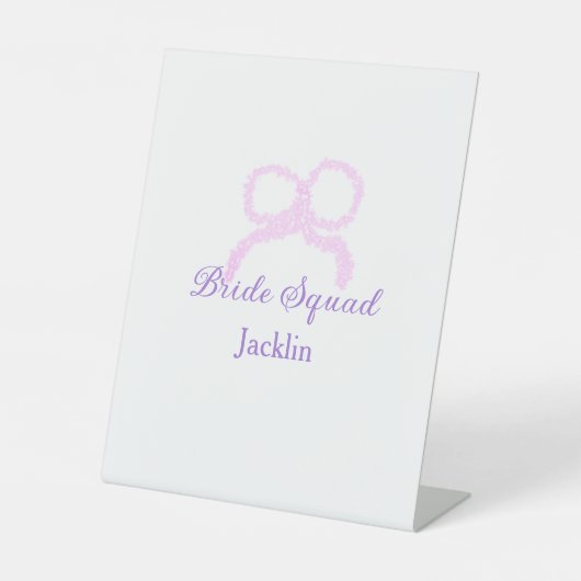 Signe De Table Bride escouade rose parties scintillant arc étoile (Recto)