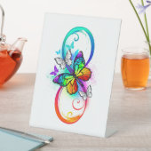 Signe De Table Bright infinity with rainbow butterfly (In SItu)