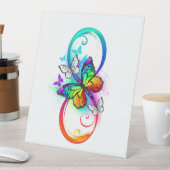 Signe De Table Bright infinity with rainbow butterfly (In SItu)