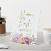 Signe De Table Brochure de Baby shower Fleur sauvage violet (In SItu)