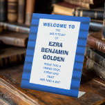 Signe De Table Brochures Bleu Barre Bat mitzvah PERSONNALISÉ<br><div class="desc">Parfait signe pour un bat mitzvah, bar mitzvah ou toute autre célébration juive ! L'art abstrait fait main avec des coups de pinceau lâche pour vous sur le devant! ENTIÈREMENT PERSONNALISABLE ! Cliquez sur "Personnaliser" ci-dessus pour modifier le texte. Cliquez sur "modifier à l'aide de l'outil de conception" pour ajuster...</div>