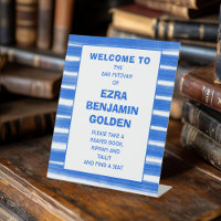 Brochures Bleu Barre Bat mitzvah PERSONNALISÉ
