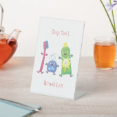 Signe De Table Brosse à dents mignonne dentifrice dentaire soie d (In SItu)