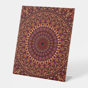 Signe De Table Brown floral Mandala Design-48566