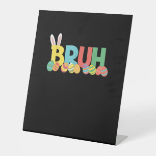 Signe De Table Bruh Bunny Pâques mème mignon Pour Enfants _11