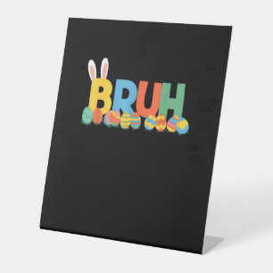 Signe De Table Bruh Bunny Pâques mignon Mème Pour Enfants _9