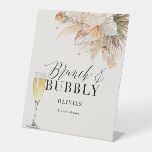 Signe De Table brunch et bulle Bridal douche pampas herbe Papier
