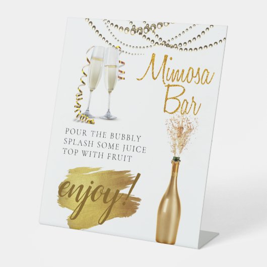 Signe De Table Brunch nuptial moderne Mimosa Bar (Recto)