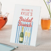 Signe De Table Brunch nuptial tendance bleu et rouge (In SItu)