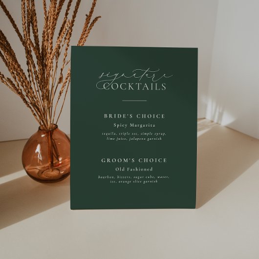 Signe De Table BRUNSWICK Mariage Signature Boissons