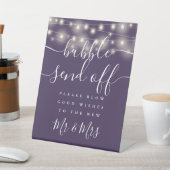 Signe De Table Buble Envoyer Éclairage De Chaîne Violet (In SItu)