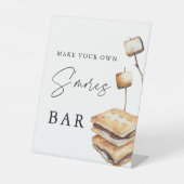 Signe De Table Buffet Smores Faites Votre Propre Barre S'mores (Recto)
