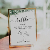 Signe De Table Bulle verdoyante Envoi, Signal Mariage,