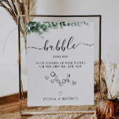 Signe De Table Bulle verdoyante Envoi, Signal Mariage,