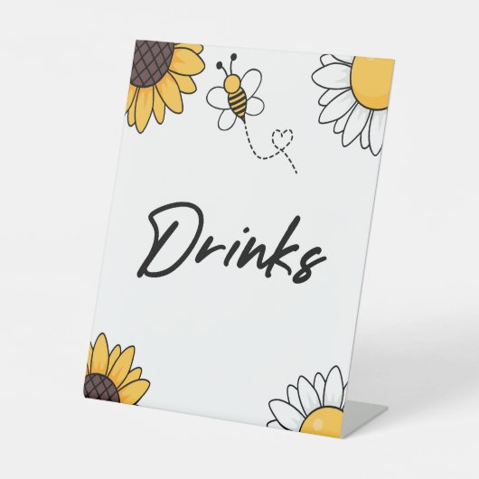 Signe De Table Bumble Honey Bee Drink Table Party Signé (Recto)