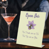 Signe De Table Bumblebee Lavender Fleurs Jaune Open Bar