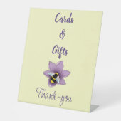 Signe De Table Bumblebee Lavender Fleurs Jaunes Cartes & Cadeaux (Recto)