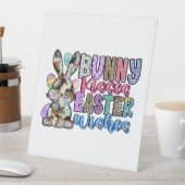 Signe De Table Bunny Baisers souhaits de Pâques (In SItu)