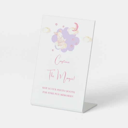 Signe De Table Bunny Dreams Baby shower violet (Recto)