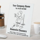 Signe De Table Bureau de l'entreprise de nettoyage domestique (In SItu)