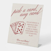 Signe De Table Burgundy Pick A Card Any Card Guestbook (Recto)