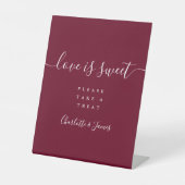Signe De Table Burgundy Signature Script L'amour est doux Faveur (Recto)