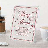 Signe De Table  Burgundy Valentine Bridal Shower Ring Game (In SItu)