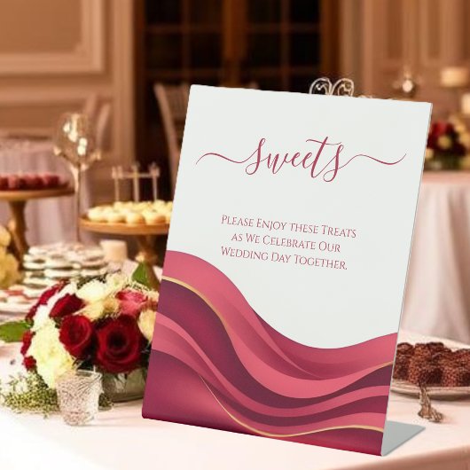 Signe De Table Burgundy Wedding Sweets
