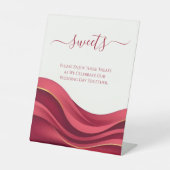 Signe De Table Burgundy Wedding Sweets (Recto)