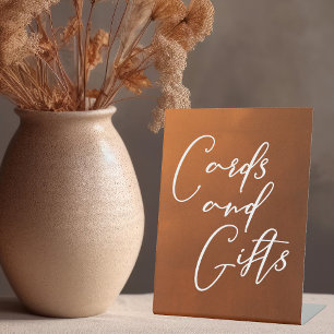 Signe De Table Burnt Orange Boho Automne Cartes de Mariage et Cad