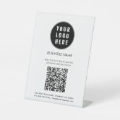 Signe De Table Business Logo and QR Code Custom (Recto)