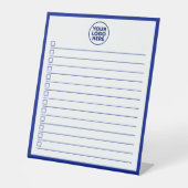 Signe De Table Business Logo Blue To Do List Dry Erase Board (Recto)
