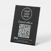 Signe De Table Business Logo Connect With Us Create Your QR Code (Recto)