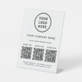 Signe De Table Business Logo Create 3 QR Codes (Recto)