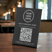 Signe De Table Business Logo Create Your QR Code Black