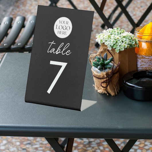 Signe De Table Business Logo Modern Minimalist Table Number