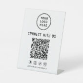 Signe De Table Business Logo QR Code Tabletop (Recto)